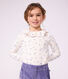 T-shirt met kraagje, lange mouwen en bloemenprint voor kinderen