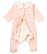 Bodyjama bébé fille en velours de coton imprimé