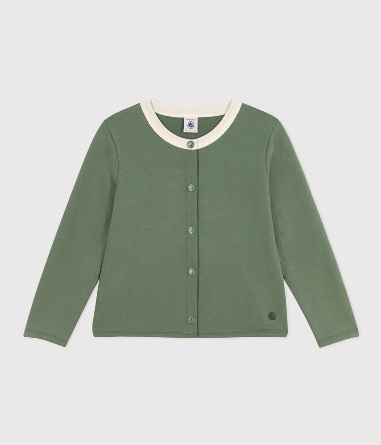 Cardigan en coton enfant fille vert