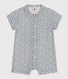 Korte playsuit uit katoenen gaas voor baby's