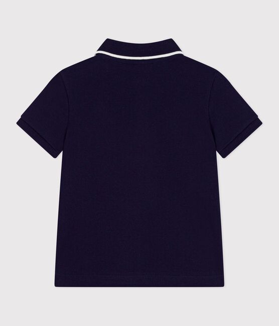 Katoenen polo met korte mouwen voor kinderen blauw SOIR