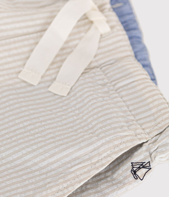 Bermuda enfant beige BEIGE/blanc MARSHMALLOW