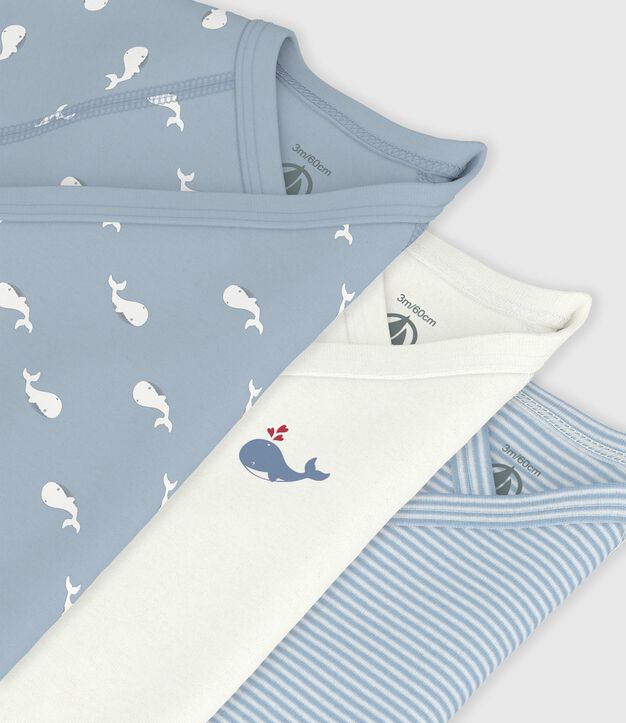 Set van katoenen babyrompertjes met print en korte mouwen multicouleur