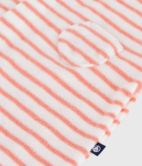 Kort gestreept babypakje van katoenen badstof oranje MARSHMALLOW/ ABRICOT