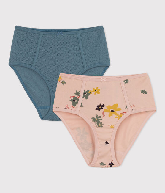 Lot 2 culottes taille haute en coton Femme variante 1