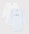 Lot de 2 bodies manches longues en coton. multicouleur