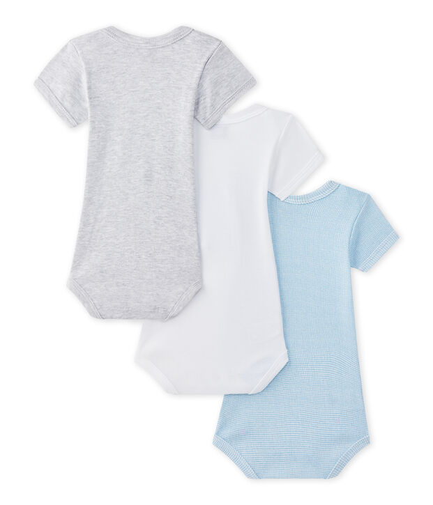 Set van 3 body's met korte mouwen voor babyjongens wit