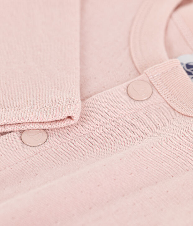Cardigan b&eacute;b&eacute; en tubique uni rose
