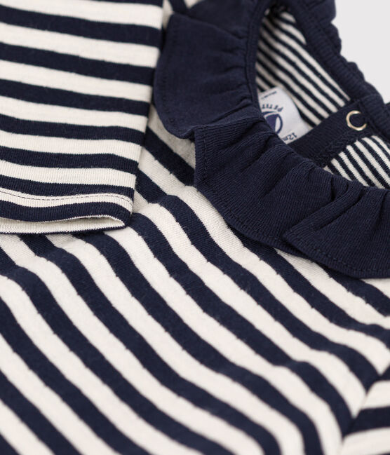 Babybloesje met lange mouwen in tubic blauw SMOKING/ AVALANCHE