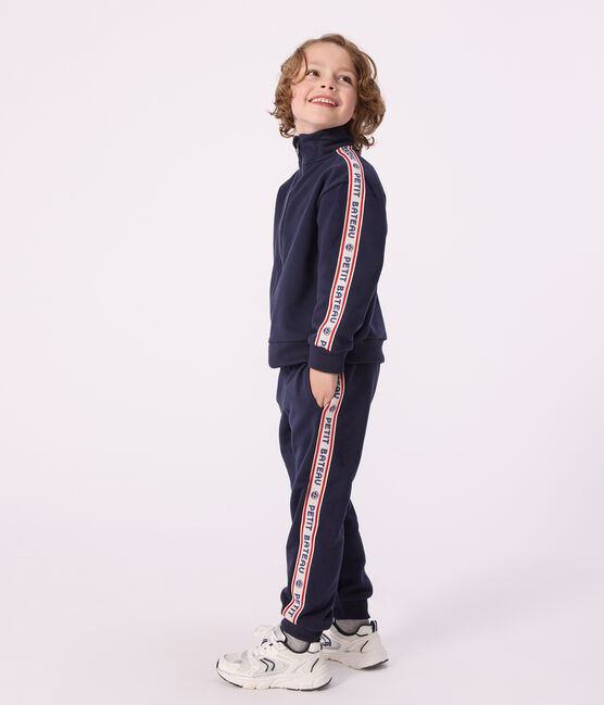 Katoenen joggingbroek voor kinderen blauw SMOKING