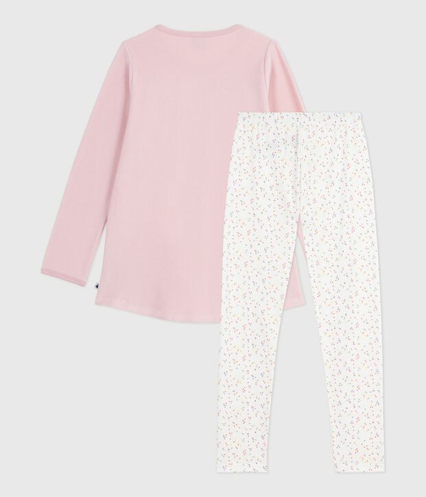 Fluwelen nachthemd en legging voor kinderen roze/multicouleur