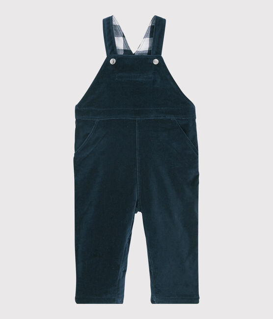 Fluwelen salopette baby. blauw SMOKING