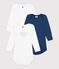 Lot de bodies manches longues en coton multicouleur