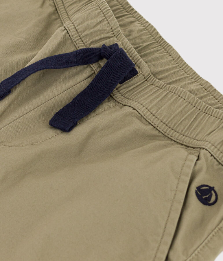 Katoenen jongensbroek in keperstof groen