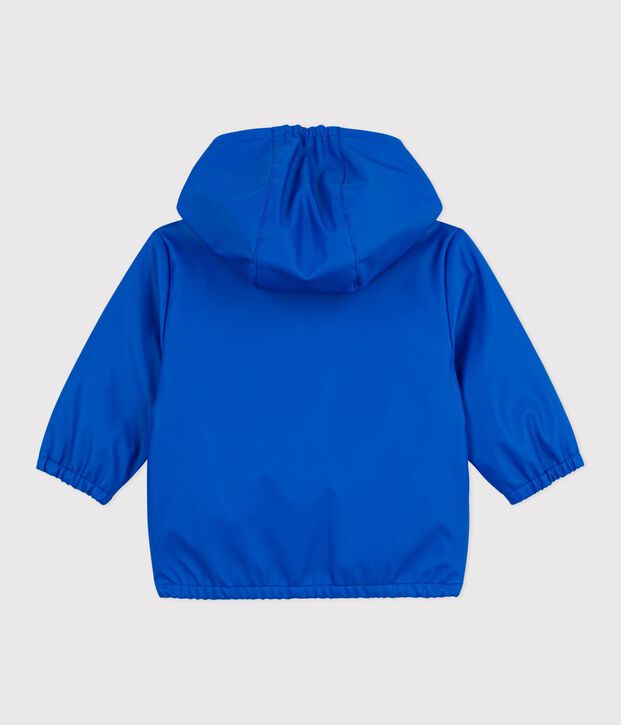 Blouson b&eacute;b&eacute; en PU uni bleu vif