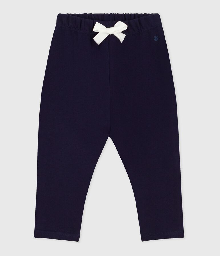 Pantalon b&eacute;b&eacute; en coton uni bleu