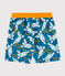 Short de bain recyclé enfant garçon bleu MYKONOS/écru MULTICO
