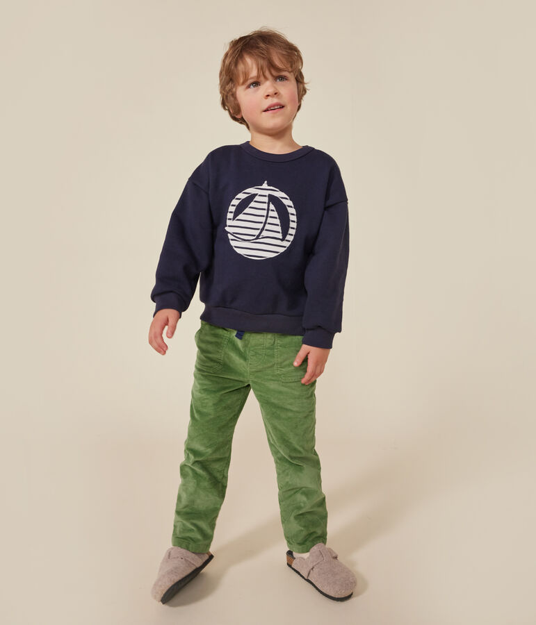 Sweatshirt van fleece voor meisjes/jongens blauw SMOKING