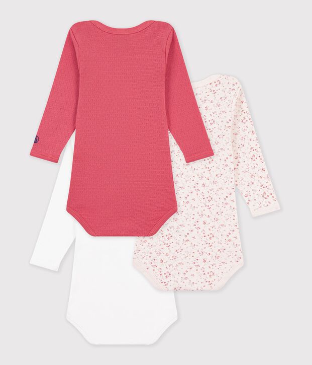 Lot de bodies manches longues en coton multicouleur