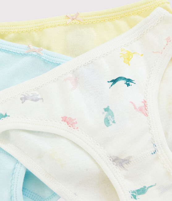 Lot de 3 culottes chats colorés petite fille variante 1