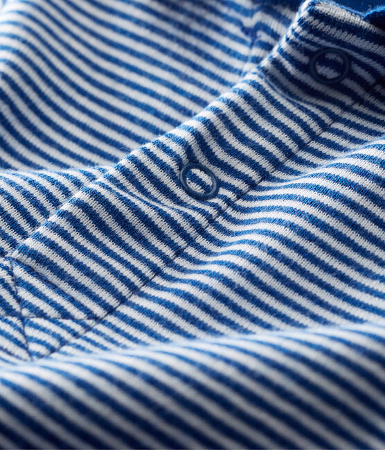 Body col polo rayure milleraies bébé garçon bleu LIMOGES/blanc MARSHMALLOW