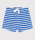 Short bébé en coton rayé