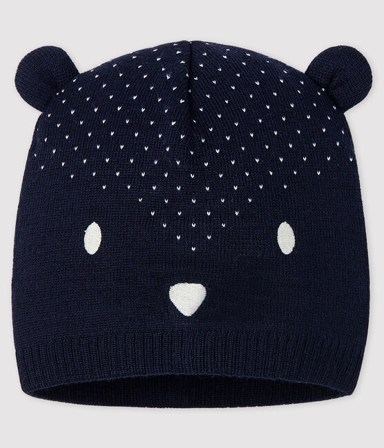 Bonnet bébé fille/garçon bleu SMOKING