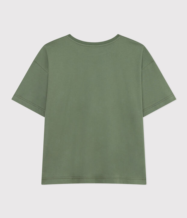 Tee-shirt le Boxy en coton femme vert