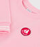 Sweatshirt enfant en coton uni rose clair