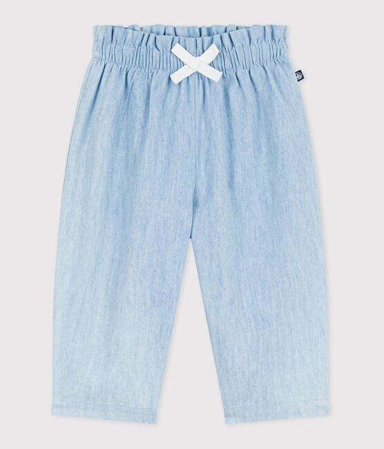 Pantalon bébé en chambray bleu BLEU CLAIR