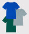 Set van 3 katoenen T-shirt met korte mouw voor kleine jongens variante 1