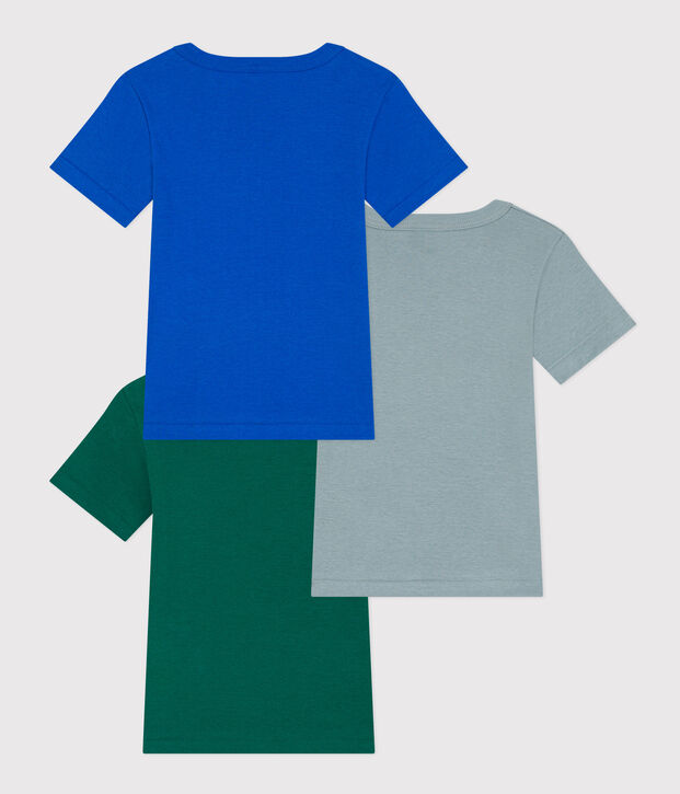 Set van 3 katoenen T-shirt met korte mouw voor kleine jongens multicouleur