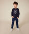 Tee-shirt manches longues en jersey fin enfant garçon bleu SMOKING