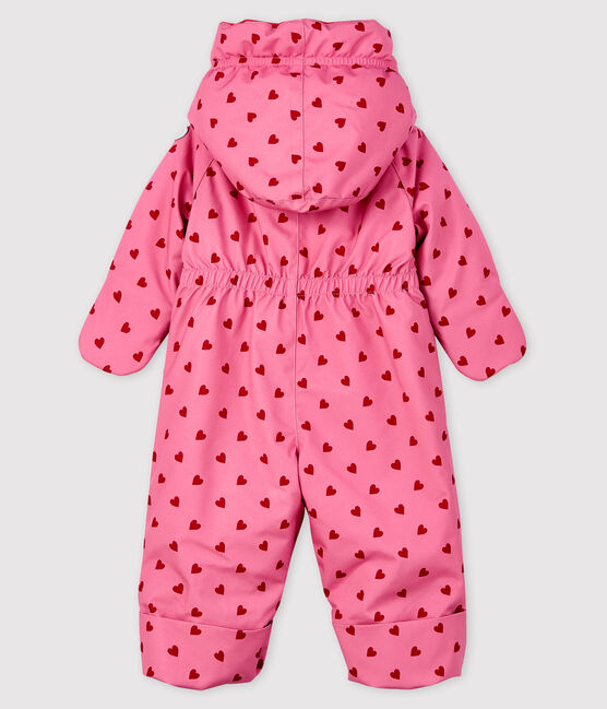 Combipilote bébé fille rose CHEEK/rouge TERKUIT