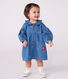 Babyjurkje in denim met lange mouwen en kraagje