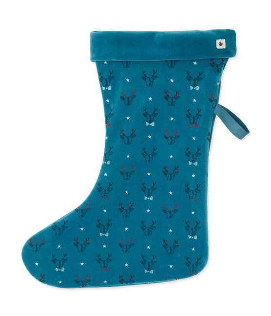 Kerstsok blauw CONTES/wit MULTICO