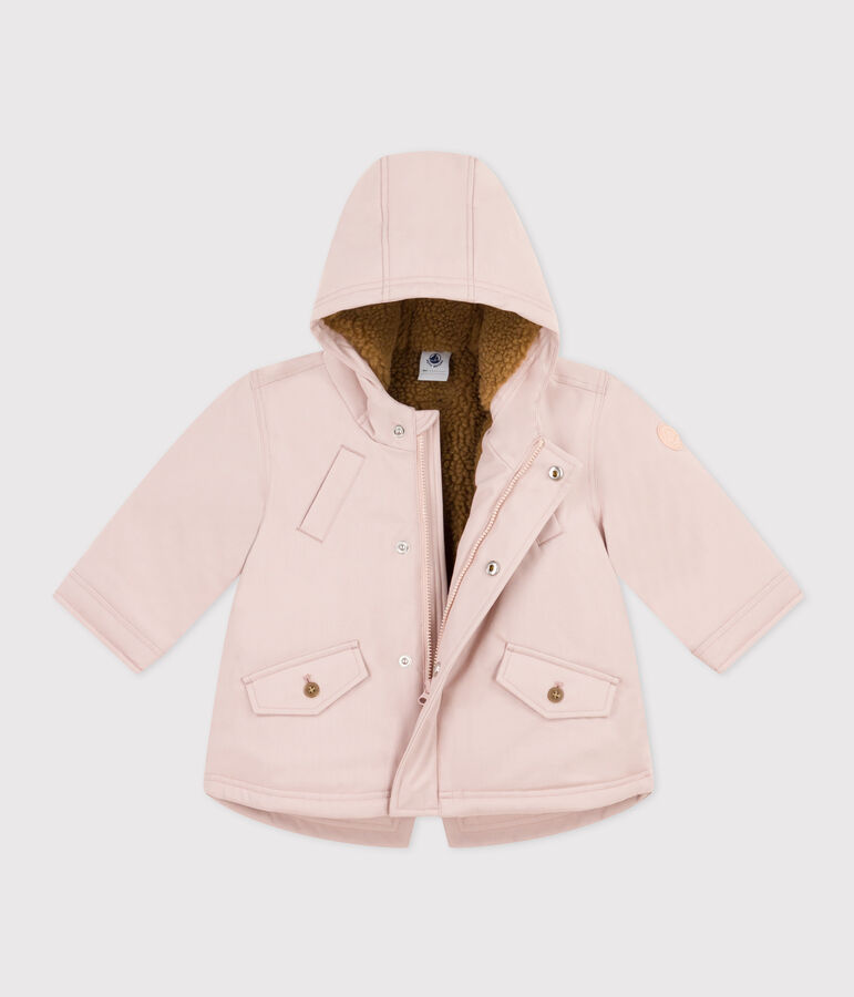 Parka doubl&eacute;e sherpa b&eacute;b&eacute; rose