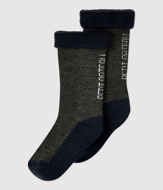 Chaussettes chaudes fille-garçon gris CITY CHINE
