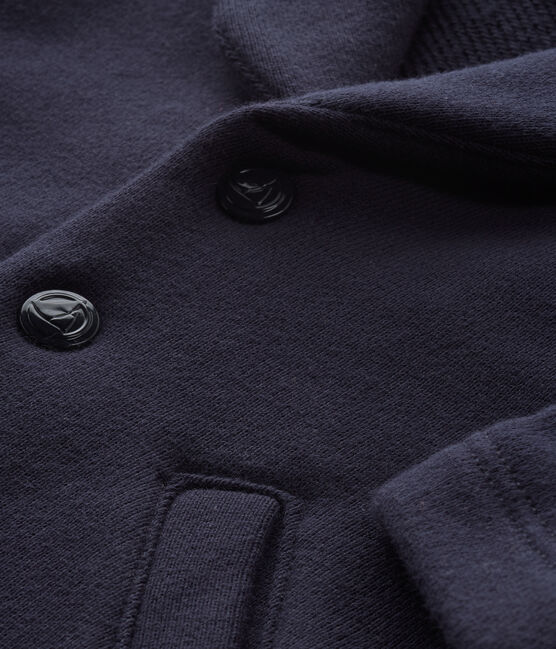 Veste bébé garçon en molleton bleu SMOKING
