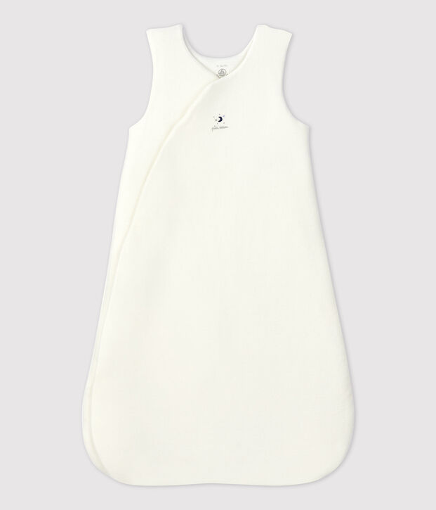 Trappelzakje van velours in biokatoen voor baby's wit