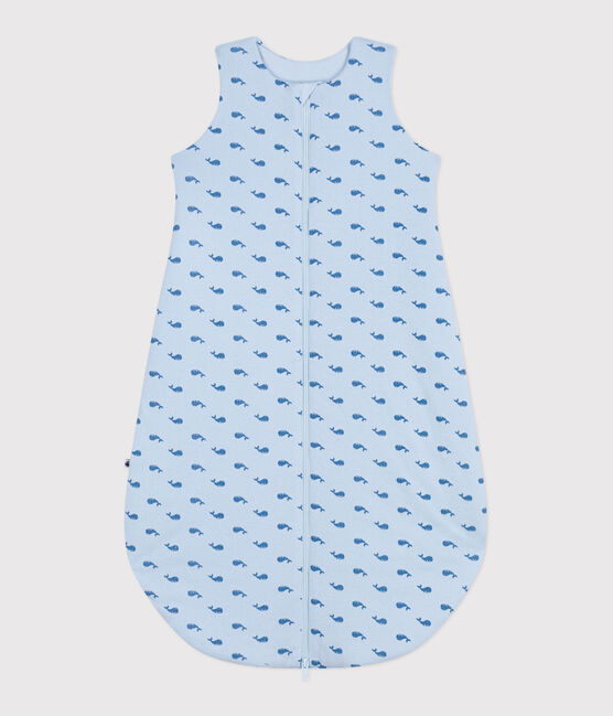 Katoenen babytrappelzakje met walvisprint TOG 2 blauw TOUDOU/ ALASKA