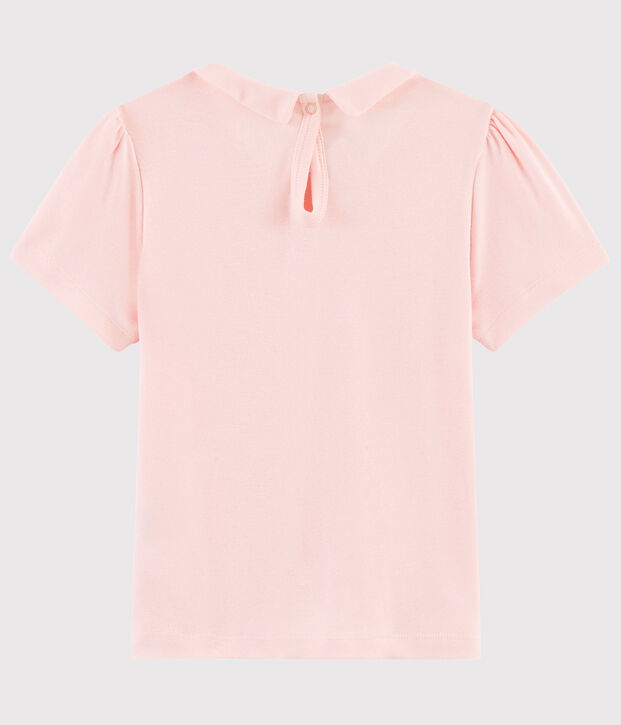 Katoenen T-shirt met korte mouwen voor meisjes roze