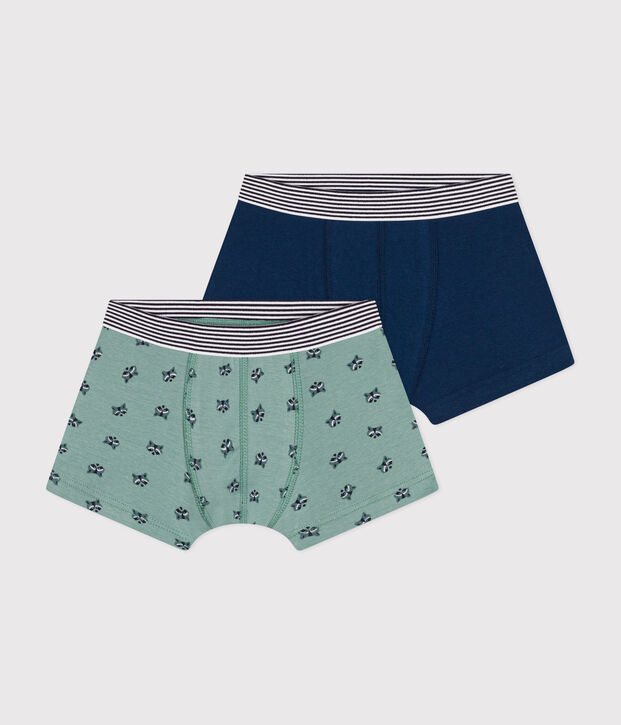 Set met twee boxershorts van katoen voor kinderen multicouleur