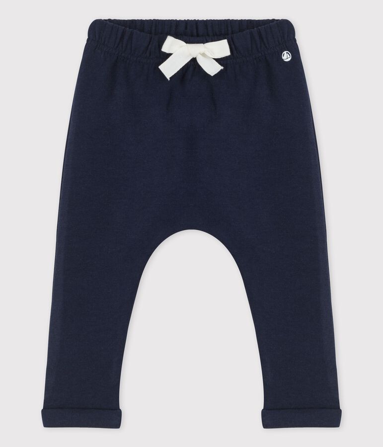 Pantalon en jersey &eacute;pais b&eacute;b&eacute; bleu