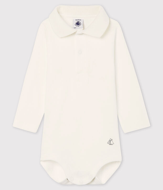 Body en coton b&eacute;b&eacute; blanc