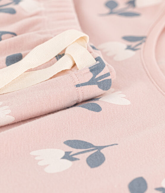 Pyjacourt tulipes en coton femme rose SALINE/blanc MULTICO