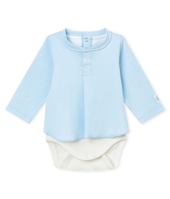 Body guimpe manches longues bébé garçon bleu FRAICHEUR