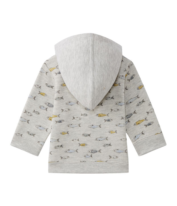 Sweat shirt &agrave; capuche b&eacute;b&eacute; gar&ccedil;on gris/multicouleur