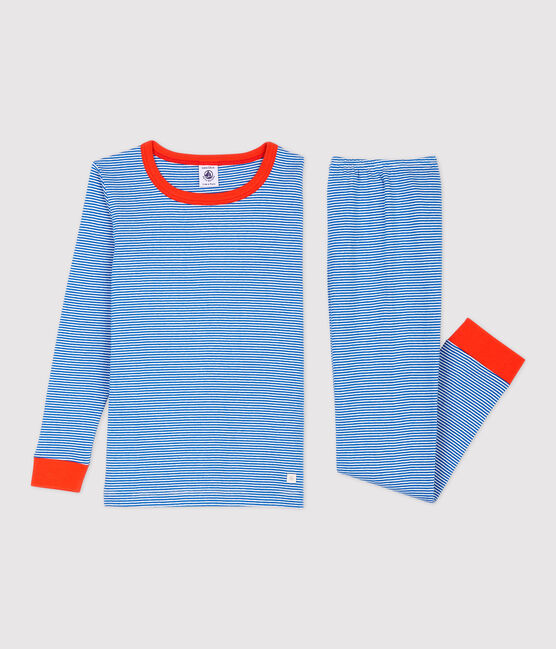 Pyjama snugfit rayé milleraies petit garçon bleu RUISSEAU/blanc MARSHMALLOW