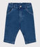 Babybroekje van spijkerstof en elastaan blauw BLEU DELAVE